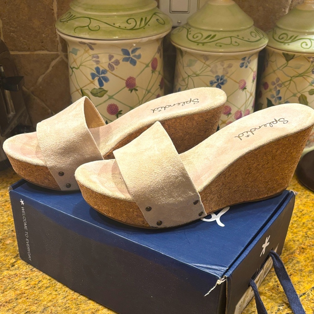 Splendid Suede Wedge Sandals